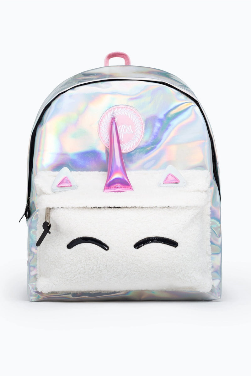 Hype pink holographic backpack sale